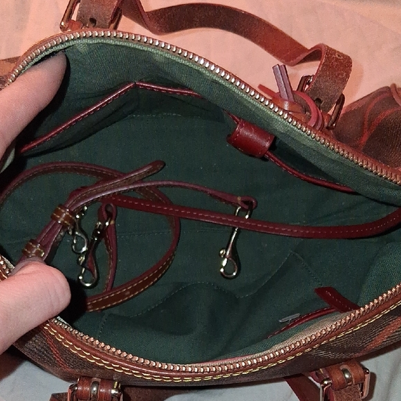 Dooney And Bourke Nwot Plaid Leather Trim Bag - Picture 4 of 13